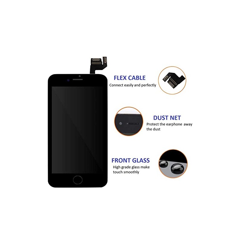 Brinonac for iPhone 6s Screen Replacement Black Touch Display LCD