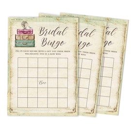 Inkdotpot Cards For Bridal Wedding Shower Bachelorette Party Bulk Blank Square Fill In Gift Ideas 50 Travelling Bingo Game