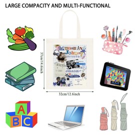 TSOTMO Romance Book Inspired Tote Bag Bookish Gift Book Club Book Lover Gift for Women Sister (THEIR SONGS tote)