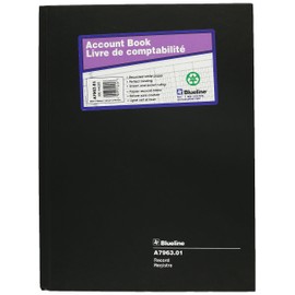 Blueline Record Book 10.25x7.69-Inch 300 Pages, Black (A7963.01)
