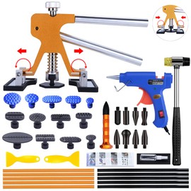 Winsall Auto Body Dent Puller Kit, Paintless Dent Repair Tool Adjustable Car Dent Remover Kit with Rubber Hammer and Metal Tap Down Pen for Auto Hail Damage Repair & Other Metal Surface 39PCS