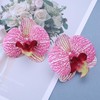 Zeshimb Bohemian Flower Stud Earrings Big Butterfly Orchid Flower Earrings