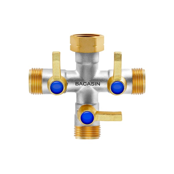 Brass Garden Hose Splitter, 3 Way Hose Splitter, Outdoor Hose