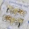 Luxury Christmas handmade nail tips - Almond S / 럭셔리