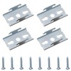 Kowibcl 4 Pcs Double Curtain Rod Bracket Hangers, Wall Mounted