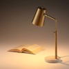VONLUCE Gold Desk Lamp with LED Bulb Adjustable, Antique Brass