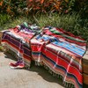 84 x 59 Inch Mexican Serape Bay Window Blanket, Tablecloth