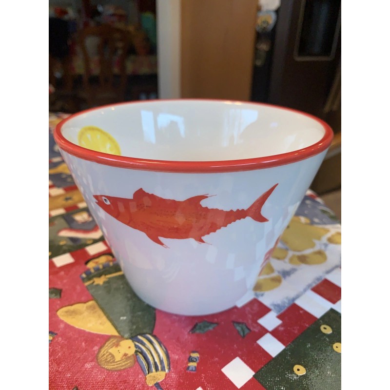 Nantucket Home Large Crab Lobster Pot Bowl Container Retired Rare