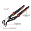 CRESCENT - Plier, 12", V Jaw, T&G, Cushion Grip (RTZ212CGV)