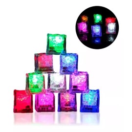 Movasa 12 Cubos Hielo Led Luminoso Multicolor Fiesta