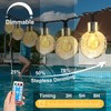 Hahood 72 Ft Solar Pool String Lights for Above Ground