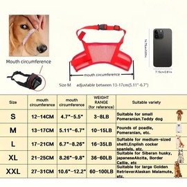 Dog Muzzles to Prevent Biting,Adjustable Dog Muzzle, Breathable Mesh with Soft Padding (Blue, XL)