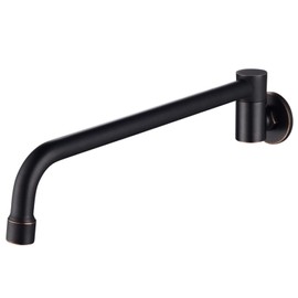 Bathroom Faucet Brass Kitchen Faucet Wall-Mounted Semi-Automatic Swing Switch Bathroom Sink Faucet Aeration Device Basin Mixer Tap Single Cold Vanity Faucet,ORB (Color : Orb)