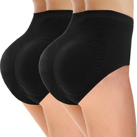 CeesyJuly Women Padded No Roll Stomach Shapewear Butt Lifter Control Panties