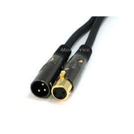 Monoprice XLR Male to XLR Female Cable - 100 Feet - Black, 16AWG, Gold Plated, Microphone & Interconnect - Stage Right Series