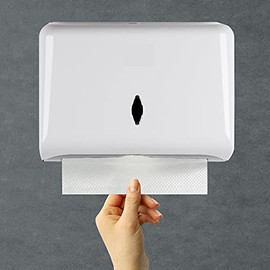 TOBEFORT Touchless Paper Towel Dispenser Wall Mount, No Drilling Waterproof/Dustproof Multifold Tissue Holder for Home Kitchen Office Bathroom Toiletâ¦