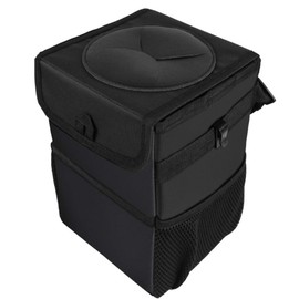 Zukida Car Trash Can, Car Storage Case, Waterproof Car Trash Can with Lid, High Density Large Capacity, Multi-functional, Folding Car Trash Can Easy Installation, Perfect for Front and Rear Car / Room