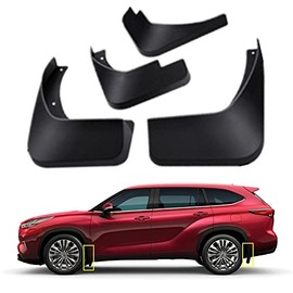 Mud Flaps Kit for 2020 Toyota Highlander 2021 2022 2023 Mud Splash Guard Fender Front and Rear 4-PC Set