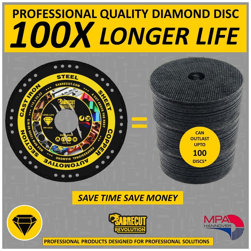 SabreCut VB115MEGRB 115mm (4.5") x 22.23mm Bore Vacuum Brazed Metal