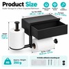 Wall-Mounted Toilet Paper Holder with Drawer – No-Drill Bathroom Tissue