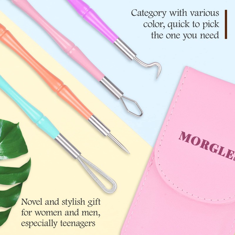 Pimple Popper Tool Kit, MORGLES 14-Heads Professional Stainless Acne Zit