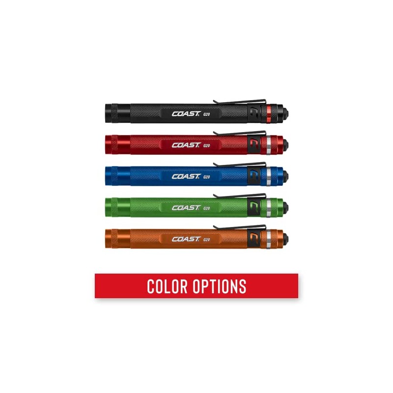 COASTG20 - Linterna LED Con Clip De Bolsillo Ajustable Y