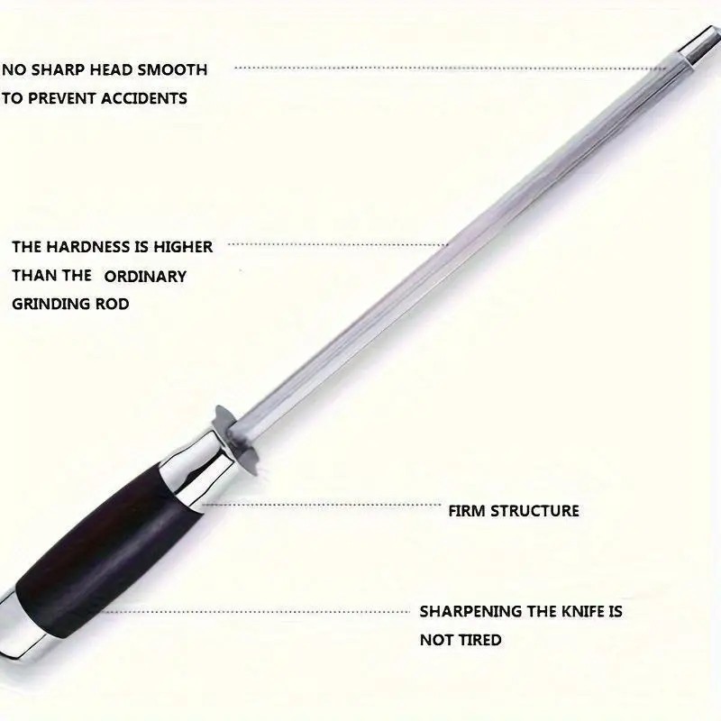 1pc, Premium Knife Sharpener Honing Rod - Suitable for All