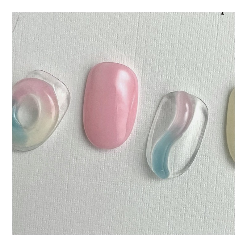 ˡᴬᴺᵀᶤˡ Gradient lump handmade nail tip - Short Square /