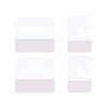 SnowTing 120Pcs Self Adhesive Plastic Hang Clear Tabs Hooks Display