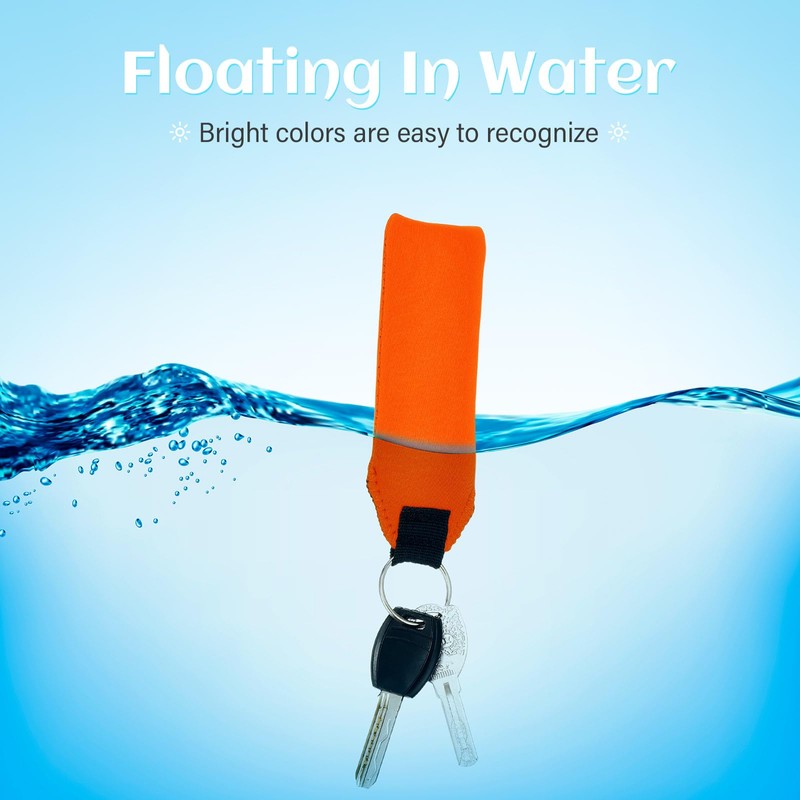 TecUnite Floating Neoprene Boat Keychain, 3 Pack Key Chain and
