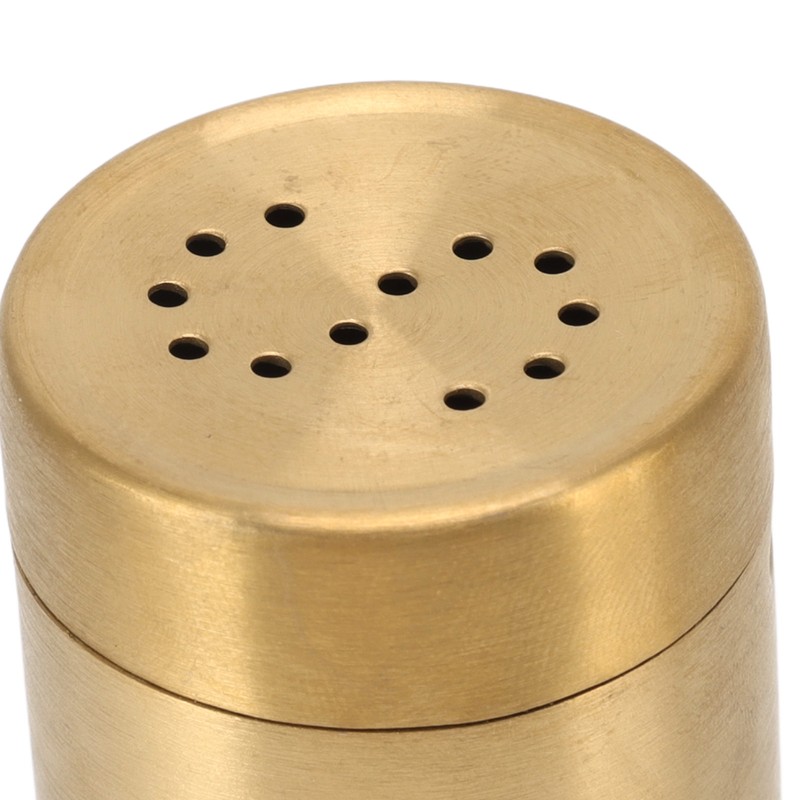 2Pcs Gold Spice Jar Stainless Steel Rustproof Screw Open Top