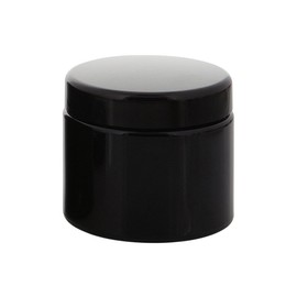 Kosmetex Violet Glass Jar 100 ml with Lid, Empty Miron Glass Cream Tin, Cosmetic Tin, 3x Lids, Black