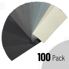 Bates- Sandpaper, 100 pcs, 120 to 5000 Grit Sandpaper Assortment, Sand Paper Assortment Pack, 600 Grit Sandpaper Sheets, 1000 Grit Sandpaper, Wet Dry Sanding Paper, 800 Grit Sandpaper, Sanding Paper
