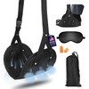 Portable Airplane Foot Hammock(Memory Foam)-Ultimate Comfort Bundle w/Sleep Mask &