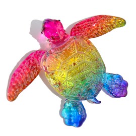 Arikyrist Crystal Colorful Sea Turtle Gifts for Women, Tortoise Statue Art Glass Animals Collection Figurine Home Centerpiece Decoration, Paperweight Birthday Present for Him