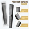 Individually Wrapped Combs,100 PCS Plastic Combs Bulk Black,2 Head Comb,