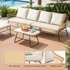 ONBRILL 4-Piece Outdoor Sectional Set, 4-Seats Wicker Patio Couch Sets