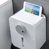 Waterproof WallMounted Toilet Roll Paper Rack Holder with Top Shelf