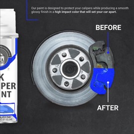ERA Paints Midnight Blue Metallic Brake Caliper Paint Kit With Omni-Curing Catalyst Technology - 2K Aerosol Glossy Finish High Temp Resistance & Extreme Durability Against Color Fade & Chemicals