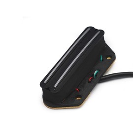 ROZILO Black Dual Rail Bridge Pickup for Telecaster Electric Guitar Black with Silver For FD Telecaster Electric Guitar