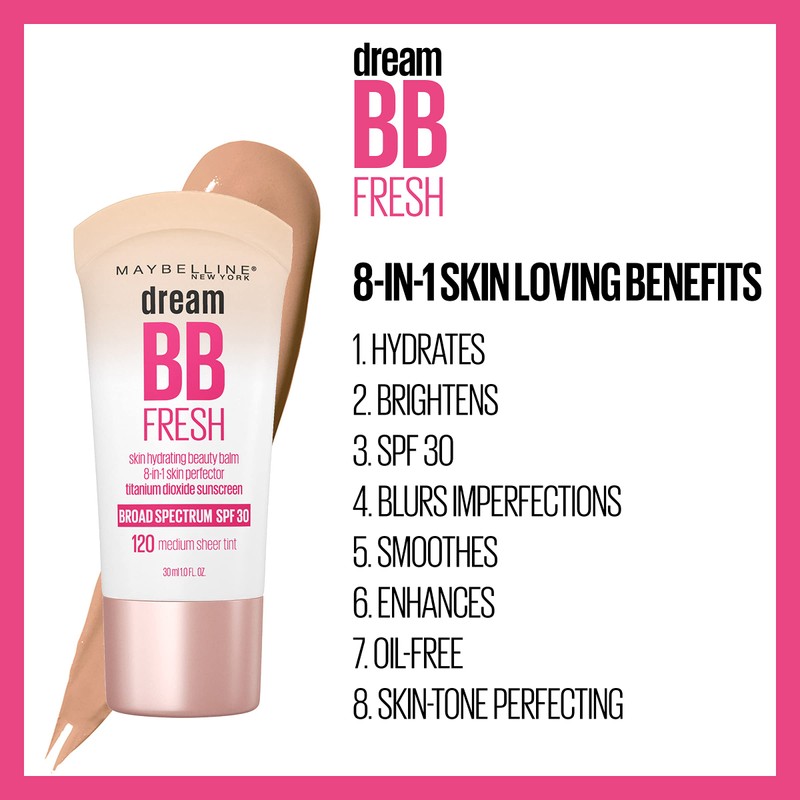 Maybelline Dream Fresh Skin Hydrating BB cream, 8-in-1 Skin Perfecting