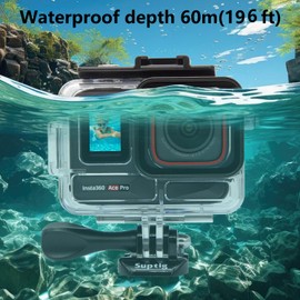 Suptig Waterproof Case for Insta 360 Ace Pro Accessories Waterproof 60M