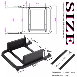 Minneer Racing Simulator Cockpit Seat Mount for Steering Wheel Stand Square Tube - Only Stand