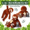 Kasyat 5 Pcs Sloth Plush Toy Set 13 Inch Mommy