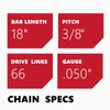 KAKEI 18 Inch Chainsaw Chain 3/8" Pitch .050" Gauge 66