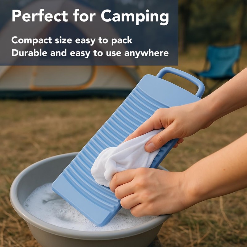 JapanBargain, Japanese Plastic Washboard Portable Laundry Board for Kids Training,