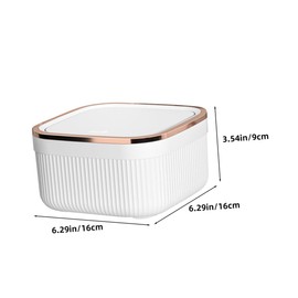 LABRIMP Desktop Trash Can with Pressing Lid Compact Office Waste Bin for Papers Items Stylish Design Space Saving Table Garbage Holder