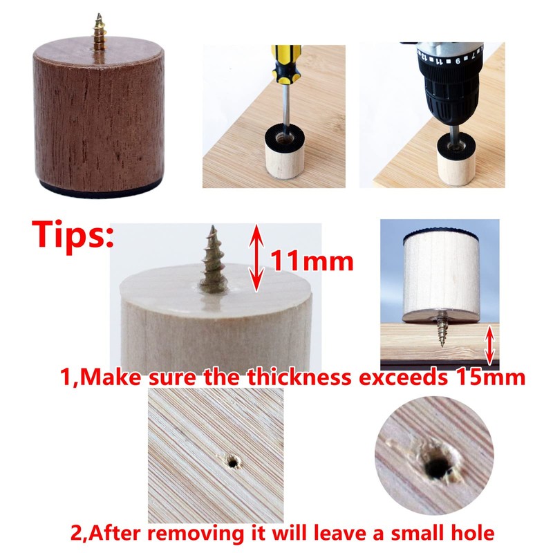 ANFU Cutting Board Feet, Walnut Chopping Board Feets, Non Slip