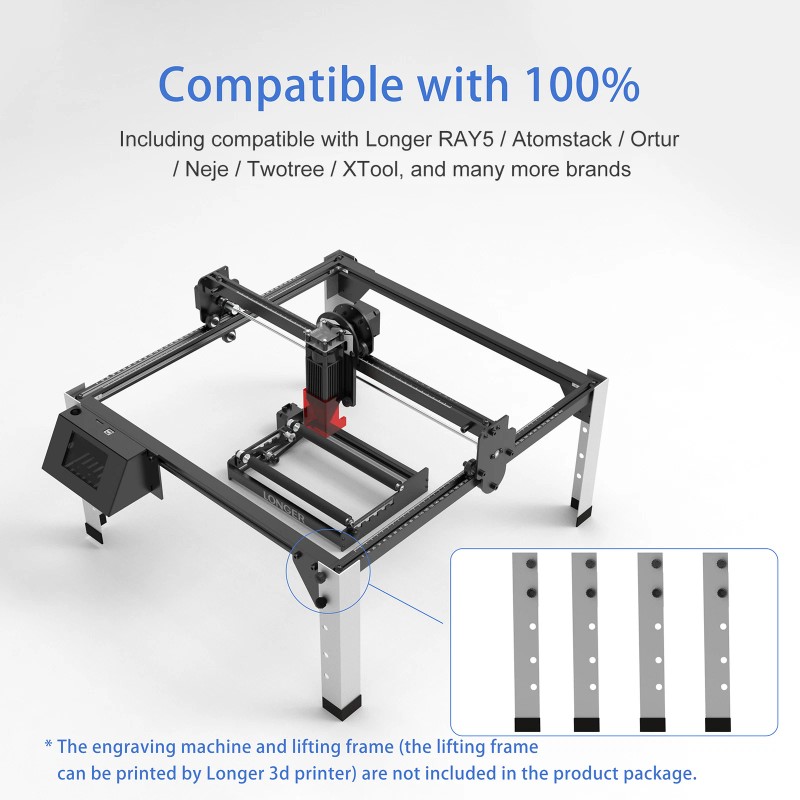 LONGER Laser Rotary Roller 6-100mm Adjustable 360° Rotation For Engraving