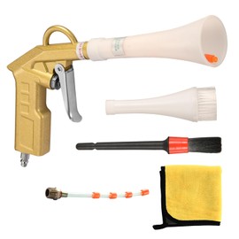 GOCCIDA Air Blow Gun Car Detailing Interior Car Cleaning Gun Car Dryer Air Blower for Car Detailing Air Gun Car Dust Cleaner Air Compressor Blower Gun with Nozzle and Auto Detailing Dusting Brush